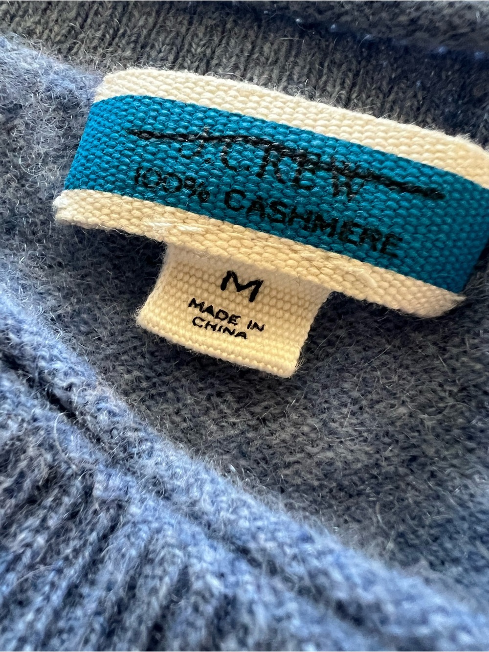 Women's Blue J. Crew Cashmere Sweater